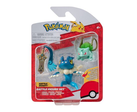 Фігурка Pokemon W19 - Хонедж, Бульбазавр, Фрогадир (PKW3599)
