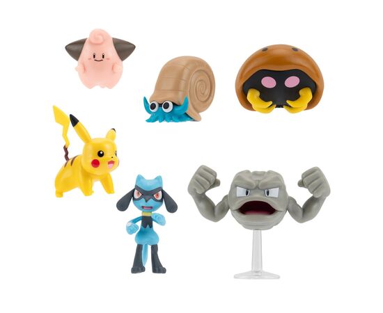 Фигурка Pokemon W7 - Пикачу, Клеффа, Риолу, Геодуд, Оманайт, Кабуто (PKW3613), изображение 3 Фигурка Pokemon W7 - Пикачу, Клеффа, Риолу, Геодуд, Оманайт, Кабуто (PKW3613), изображение 3
