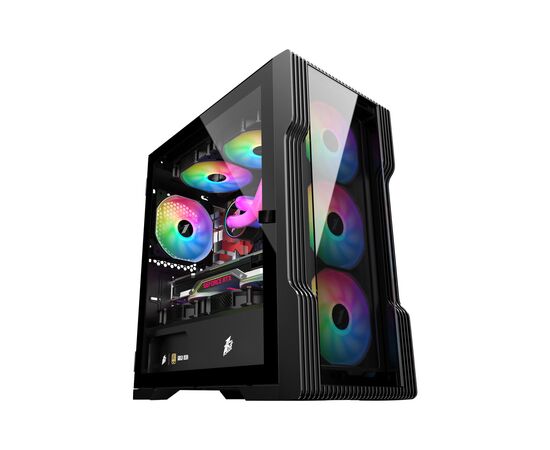 Корпус 1stPlayer T3-G-4F1-BK