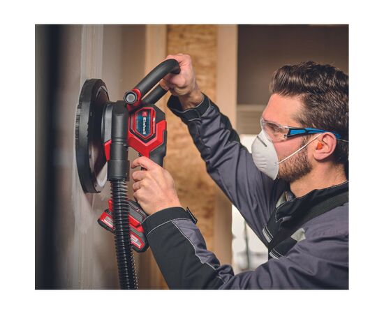 Шлифовальная машина Einhell для стен TP-DWS 18/225 Li, PXC, 18В, бесщеточная, 225мм (без АКБ и ЗУ) (4259995), изображение 8 Шлифовальная машина Einhell для стен TP-DWS 18/225 Li, PXC, 18В, бесщеточная, 225мм (без АКБ и ЗУ) (4259995), изображение 8