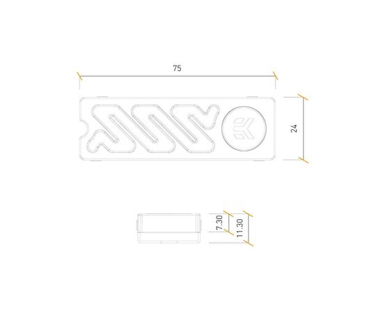 Радіатор охолодження Ekwb EK-Quantum Convection M.2 NVMe - Black (3831109894606) (3831109894606), зображення 3 Радіатор охолодження Ekwb EK-Quantum Convection M.2 NVMe - Black (3831109894606) (3831109894606), зображення 3