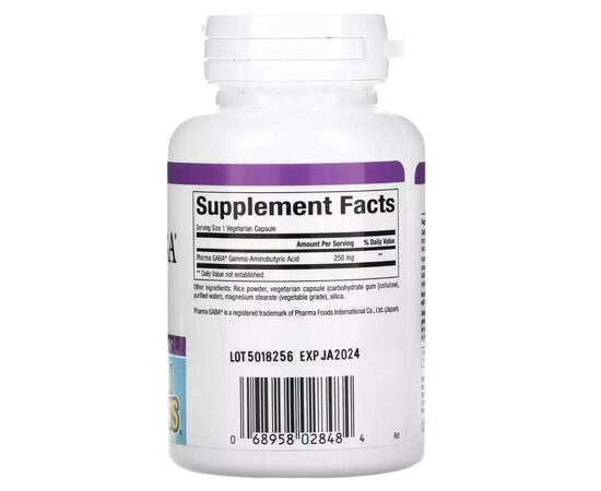 Витаминно-минеральный комплекс Natural Factors GABA (Гамма-Аминомасляная Кислота), 250 мг, Stress-Relax, Pharma GABA, 6 (NFS-02848), изображение 2 Витаминно-минеральный комплекс Natural Factors GABA (Гамма-Аминомасляная Кислота), 250 мг, Stress-Relax, Pharma GABA, 6 (NFS-02848), изображение 2
