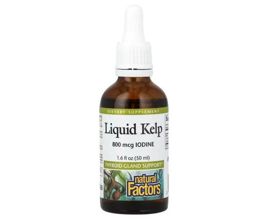 Витаминно-минеральный комплекс Natural Factors Водоросли в каплях, 800 мкг, Liquid Kel, 50 мл (NFS-02909)