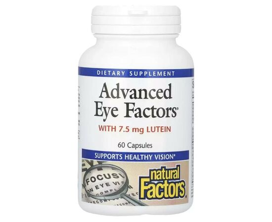 Витаминно-минеральный комплекс Natural Factors Здоровое зрение, Advanced Eye Factors, 60 капсул (NFS03534)