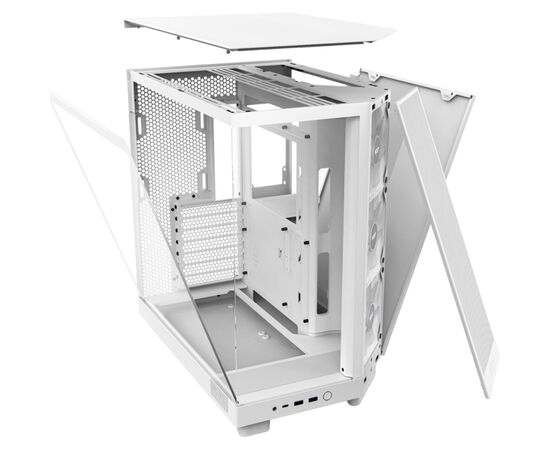Корпус NZXT H6 Flow RGB All White (CC-H61FW-R1), изображение 6 Корпус NZXT H6 Flow RGB All White (CC-H61FW-R1), изображение 6