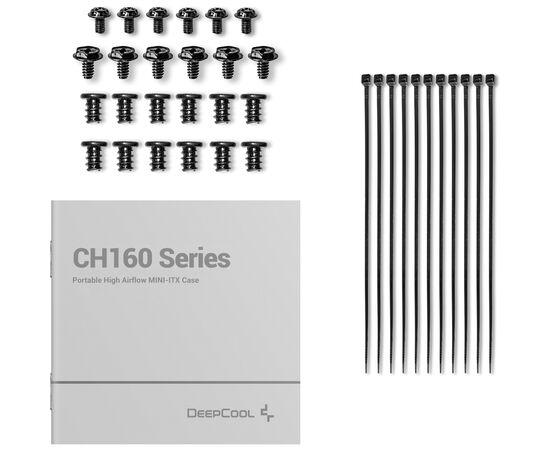 Корпус Deepcool CH160 Black (R-CH160-BKNGI0-G-1), изображение 11 Корпус Deepcool CH160 Black (R-CH160-BKNGI0-G-1), изображение 11