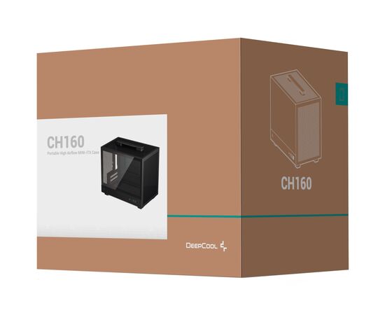Корпус Deepcool CH160 Black (R-CH160-BKNGI0-G-1), изображение 12 Корпус Deepcool CH160 Black (R-CH160-BKNGI0-G-1), изображение 12