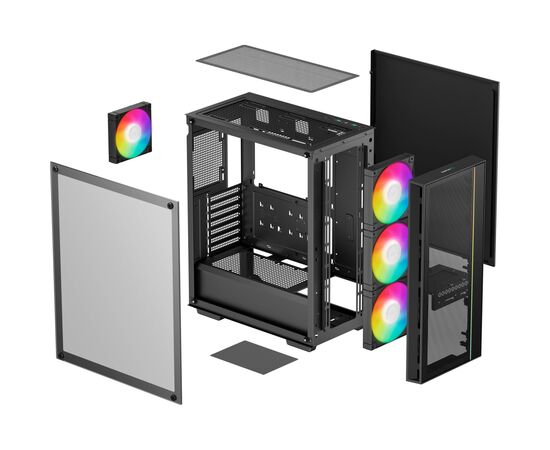 Корпус Deepcool Matrexx 55 Mesh V4 Black (R-MATREXX55-BKAGA4-G-4), изображение 11 Корпус Deepcool Matrexx 55 Mesh V4 Black (R-MATREXX55-BKAGA4-G-4), изображение 11