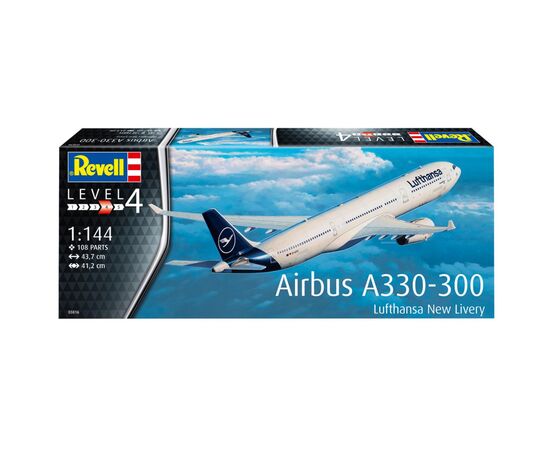 Збірна модель Revell Літак Airbus A330-300 Lufthansa рівень 4 масштаб 1:144 (RVL-03816)