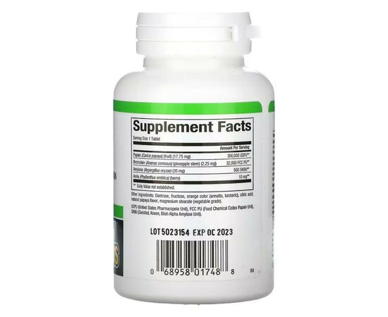 Витаминно-минеральный комплекс Natural Factors Энзимы Папайи, Papaya Enzymes, 60 Таблеток (NFS01748), изображение 2 Витаминно-минеральный комплекс Natural Factors Энзимы Папайи, Papaya Enzymes, 60 Таблеток (NFS01748), изображение 2