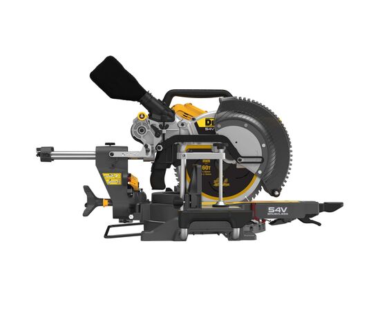 Торцовочная пила DeWALT 54В XR Li-lon, диск 305x30 мм, 3800 об/мин, XPS (без АКБ и ЗУ) (DCS781N), изображение 9 Торцовочная пила DeWALT 54В XR Li-lon, диск 305x30 мм, 3800 об/мин, XPS (без АКБ и ЗУ) (DCS781N), изображение 9