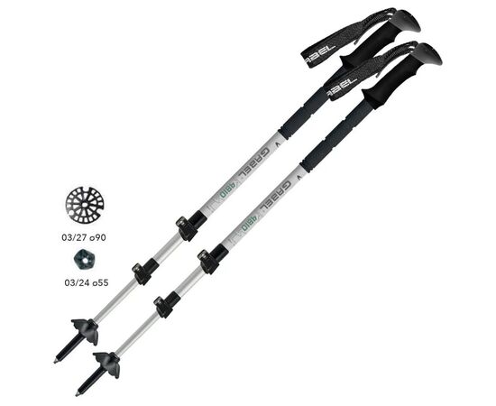 Треккинговые палки Gabel Mont Blanc Tour Lite black/green (034.0021), изображение 3 Треккинговые палки Gabel Mont Blanc Tour Lite black/green (034.0021), изображение 3