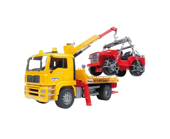 Спецтехника Bruder Эвакуатор MAN + джип, М1:16 (02750), изображение 2 Спецтехника Bruder Эвакуатор MAN + джип, М1:16 (02750), изображение 2