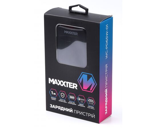 Зарядное устройство Maxxter 1USB-A + 2USB-C (PD 65W+PD 18W + QC 3.0) (WC-PD65W-01), изображение 5 Зарядное устройство Maxxter 1USB-A + 2USB-C (PD 65W+PD 18W + QC 3.0) (WC-PD65W-01), изображение 5