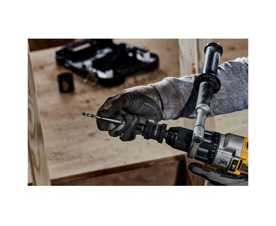 Адаптер для инструмента DeWALT держатель QUICK CHANGE для коронок (цифенборов) 32-210 мм (DT20625), изображение 4 Адаптер для инструмента DeWALT держатель QUICK CHANGE для коронок (цифенборов) 32-210 мм (DT20625), изображение 4