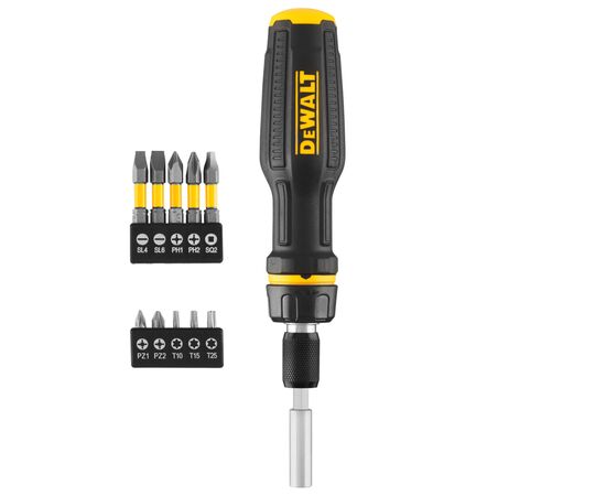 Отвертка DeWALT FULL FIT Telescoping, со сменными битами, 10 бит (DWHT68001-0), изображение 2 Отвертка DeWALT FULL FIT Telescoping, со сменными битами, 10 бит (DWHT68001-0), изображение 2
