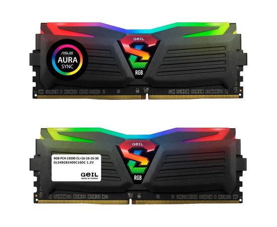 Модуль памяти для компьютера DDR4 8GB (2x4GB) 2400 MHz Super LUCE RGB Geil (GLS48GB2400C16DC), изображение 2 Модуль памяти для компьютера DDR4 8GB (2x4GB) 2400 MHz Super LUCE RGB Geil (GLS48GB2400C16DC), изображение 2