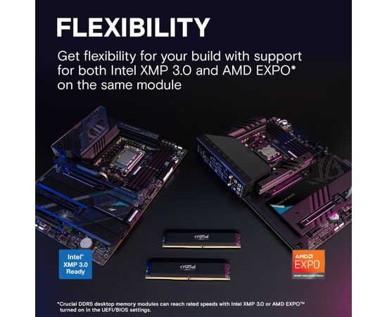 Модуль памяти для компьютера DDR5 16GB 6000 MHz Pro Overclocking Micron (CP16G60C36U5B), изображение 3 Модуль памяти для компьютера DDR5 16GB 6000 MHz Pro Overclocking Micron (CP16G60C36U5B), изображение 3