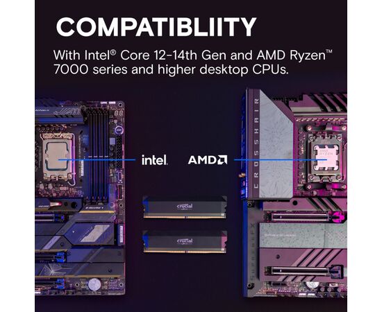 Модуль памяти для компьютера DDR5 16GB 6000 MHz Pro Overclocking Micron (CP16G60C36U5B), изображение 5 Модуль памяти для компьютера DDR5 16GB 6000 MHz Pro Overclocking Micron (CP16G60C36U5B), изображение 5
