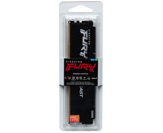 Модуль памяти для компьютера DDR5 32GB 6400 MHz Beast Black XMP Kingston Fury (ex.HyperX) (KF564C32BB-32), изображение 5 Модуль памяти для компьютера DDR5 32GB 6400 MHz Beast Black XMP Kingston Fury (ex.HyperX) (KF564C32BB-32), изображение 5
