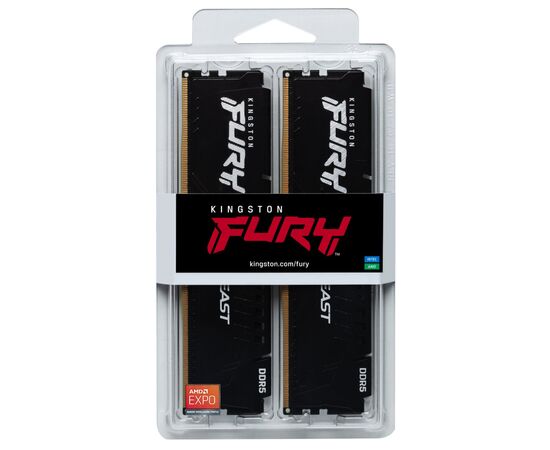 Модуль памяти для компьютера DDR5 32GB (2x16GB) 6800 MHz Beast Black EXPO Kingston Fury (ex.HyperX) (KF568C34BBEK2-32), изображение 5 Модуль памяти для компьютера DDR5 32GB (2x16GB) 6800 MHz Beast Black EXPO Kingston Fury (ex.HyperX) (KF568C34BBEK2-32), изображение 5