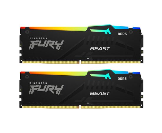 Модуль памяти для компьютера DDR5 32GB (2x16GB) 6800 MHz Beast RGB EXPO Kingston Fury (ex.HyperX) (KF568C34BBEAK2-32)
