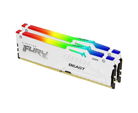 Модуль памяти для компьютера DDR5 32GB (2x16GB) 6800 MHz Beast White RGB EXPO Kingston Fury (ex.HyperX) (KF568C34BWEAK2-32), изображение 2 Модуль памяти для компьютера DDR5 32GB (2x16GB) 6800 MHz Beast White RGB EXPO Kingston Fury (ex.HyperX) (KF568C34BWEAK2-32), изображение 2