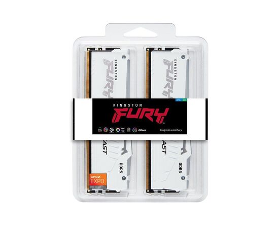 Модуль памяти для компьютера DDR5 64GB (2x32GB) 6000 MHz Beast White RGB XMP Kingston Fury (ex.HyperX) (KF560C30BWAK2-64), изображение 4 Модуль памяти для компьютера DDR5 64GB (2x32GB) 6000 MHz Beast White RGB XMP Kingston Fury (ex.HyperX) (KF560C30BWAK2-64), изображение 4