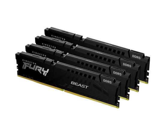 Модуль памяти для компьютера DDR5 128GB (4x32GB) 5600 MHz Beast Black XMP Kingston Fury (ex.HyperX) (KF556C40BBK4-128), изображение 2 Модуль памяти для компьютера DDR5 128GB (4x32GB) 5600 MHz Beast Black XMP Kingston Fury (ex.HyperX) (KF556C40BBK4-128), изображение 2