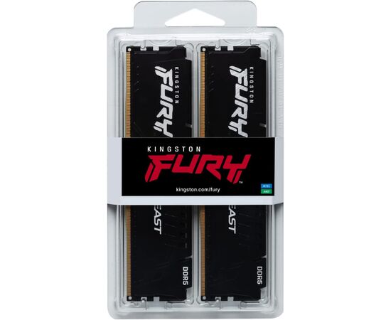 Модуль памяти для компьютера DDR5 128GB (4x32GB) 5600 MHz Beast Black XMP Kingston Fury (ex.HyperX) (KF556C40BBK4-128), изображение 5 Модуль памяти для компьютера DDR5 128GB (4x32GB) 5600 MHz Beast Black XMP Kingston Fury (ex.HyperX) (KF556C40BBK4-128), изображение 5