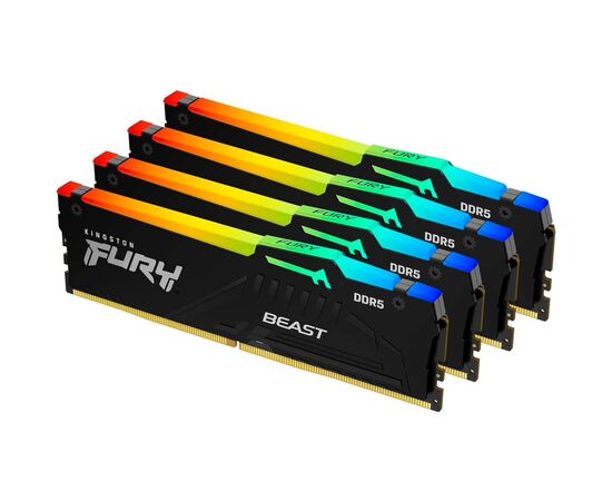 Модуль памяти для компьютера DDR5 128GB (4x32GB) 5600 MHz Beast RGB XMP Kingston Fury (ex.HyperX) (KF556C40BBAK4-128), изображение 2 Модуль памяти для компьютера DDR5 128GB (4x32GB) 5600 MHz Beast RGB XMP Kingston Fury (ex.HyperX) (KF556C40BBAK4-128), изображение 2
