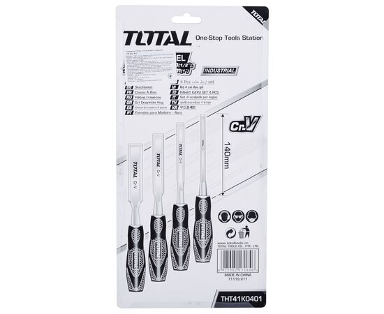 Стамеска Total 140 мм, 4шт. (THT41K0401), зображення 4 Стамеска Total 140 мм, 4шт. (THT41K0401), зображення 4