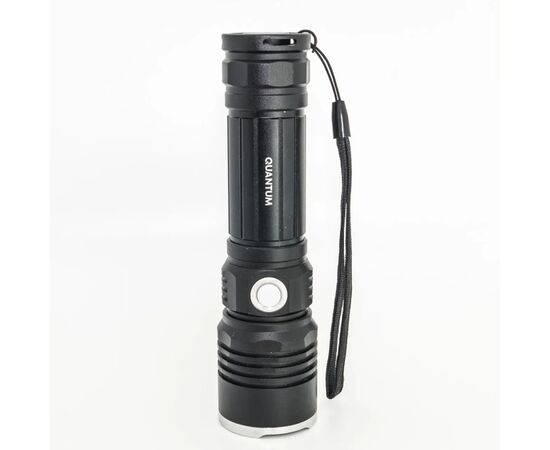 Фонарь Quantum Solid-M 10W LED з USB + Li-ion18650/2600mAh box (QM-FL1020-18650/2600-CB), изображение 6 Фонарь Quantum Solid-M 10W LED з USB + Li-ion18650/2600mAh box (QM-FL1020-18650/2600-CB), изображение 6