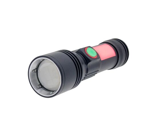 Фонарь Quantum Adept 10W LED zoom +COB з USB+ Li-ion18650/2600mAh (QM-FL1031-18650/2600)