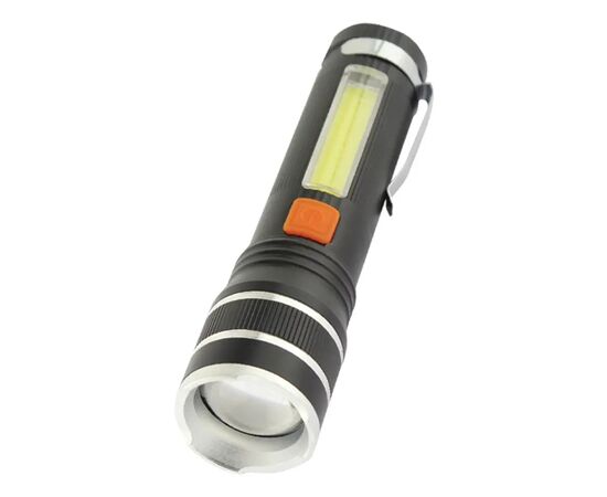 Фонарь Quantum Helper 10W LED zoom +COB з USB (QM-FL1032)