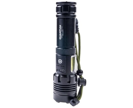Ліхтар Quantum Perfect 5WLED zoom+3WCOB з функ Power Bank Li-ion26650/4500mAh (QM-FL1035-СB), зображення 2 Ліхтар Quantum Perfect 5WLED zoom+3WCOB з функ Power Bank Li-ion26650/4500mAh (QM-FL1035-СB), зображення 2