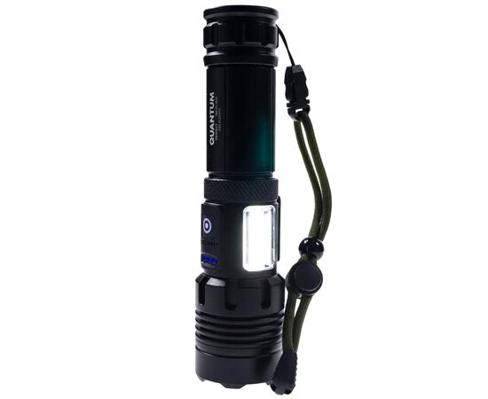 Ліхтар Quantum Perfect 5WLED zoom+3WCOB з функ Power Bank Li-ion26650/4500mAh (QM-FL1035-СB), зображення 3 Ліхтар Quantum Perfect 5WLED zoom+3WCOB з функ Power Bank Li-ion26650/4500mAh (QM-FL1035-СB), зображення 3
