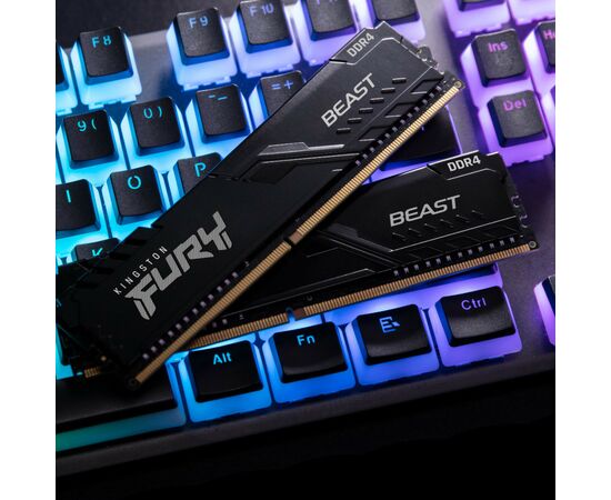 Модуль пам'яті для комп'ютера DDR4 16GB (2x8GB) 3200 MHz Fury Beast Black Kingston Fury (ex.HyperX) (KF432C16BBK2/16), зображення 9 Модуль пам'яті для комп'ютера DDR4 16GB (2x8GB) 3200 MHz Fury Beast Black Kingston Fury (ex.HyperX) (KF432C16BBK2/16), зображення 9