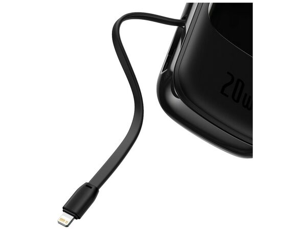 Батарея универсальная Baseus Qpow 20000mAh 20W PD/3.0 QC/3.0 USB+TypeC+Lightning (PPQD-H01 / 1283126558948), изображение 3 Батарея универсальная Baseus Qpow 20000mAh 20W PD/3.0 QC/3.0 USB+TypeC+Lightning (PPQD-H01 / 1283126558948), изображение 3