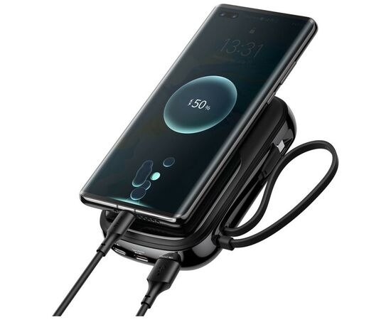 Батарея универсальная Baseus Qpow 20000mAh 20W PD/3.0 QC/3.0 USB+TypeC+Lightning (PPQD-H01 / 1283126558948), изображение 4 Батарея универсальная Baseus Qpow 20000mAh 20W PD/3.0 QC/3.0 USB+TypeC+Lightning (PPQD-H01 / 1283126558948), изображение 4