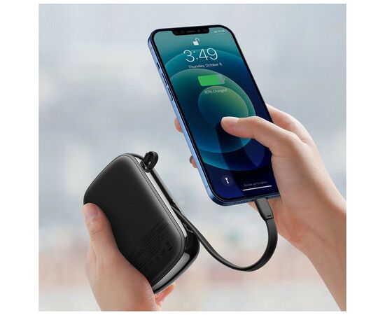 Батарея универсальная Baseus Qpow 20000mAh 20W PD/3.0 QC/3.0 USB+TypeC+Lightning (PPQD-H01 / 1283126558948), изображение 6 Батарея универсальная Baseus Qpow 20000mAh 20W PD/3.0 QC/3.0 USB+TypeC+Lightning (PPQD-H01 / 1283126558948), изображение 6