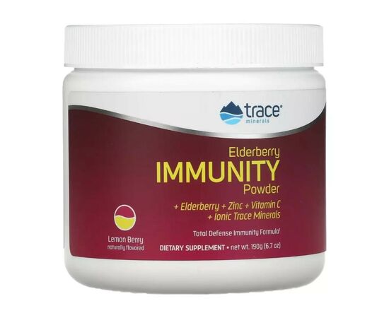 Мультивитамин Trace Minerals Усиление иммунитета с бузиной, вкус лимона и ягод, Elderber (TMR-00593)