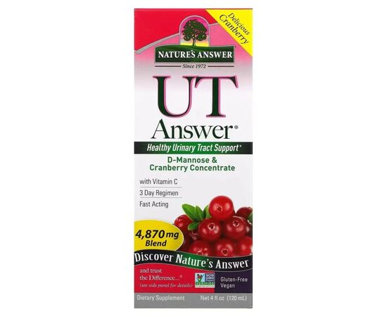 Витаминно-минеральный комплекс Nature's Answer D-манноза с клюквой, 4870 мг, D-Mannose & Cranberry Concentrate, 120 мл (NTA-26370), изображение 2 Витаминно-минеральный комплекс Nature's Answer D-манноза с клюквой, 4870 мг, D-Mannose & Cranberry Concentrate, 120 мл (NTA-26370), изображение 2