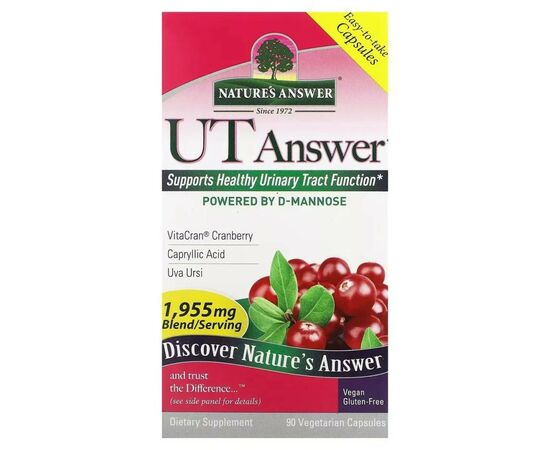 Витаминно-минеральный комплекс Nature's Answer Здоровье мочевыводящих путей, UT Answer, 90 вегетарианских (NTA-26375), изображение 2 Витаминно-минеральный комплекс Nature's Answer Здоровье мочевыводящих путей, UT Answer, 90 вегетарианских (NTA-26375), изображение 2