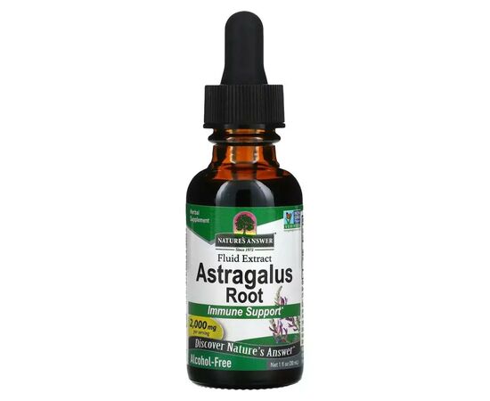 Трави Nature's Answer Екстракт астрагалу без спирту, 2000 мг, Astragalus Root, 30 мл (NTA00574)