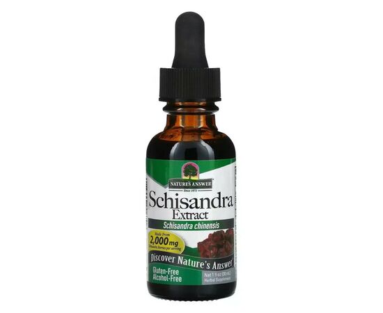 Трави Nature's Answer Екстракт лимонника без спирту, 2000мг, Schisandra Extract, 30мл (NTA-00670)