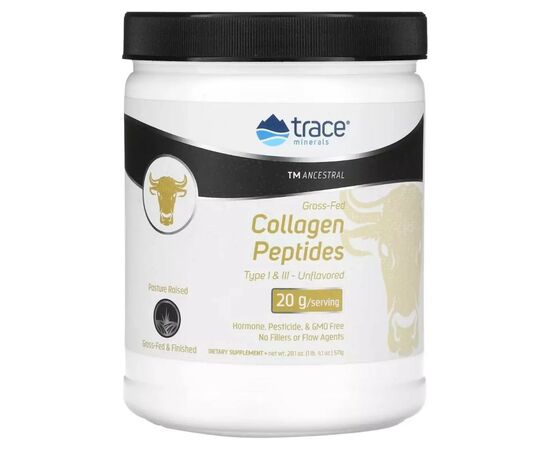 Аминокислота Trace Minerals Коллагеновые пептиды, Grass-Fed Collagen Peptides, 571 гр (TMR-00809)