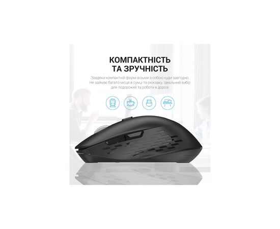 Мышка OfficePro M230B Silent Click Wireless/Bluetooth Black (M230B), изображение 10 Мышка OfficePro M230B Silent Click Wireless/Bluetooth Black (M230B), изображение 10