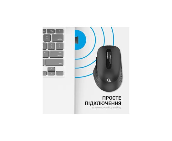 Мышка OfficePro M230B Silent Click Wireless/Bluetooth Black (M230B), изображение 9 Мышка OfficePro M230B Silent Click Wireless/Bluetooth Black (M230B), изображение 9