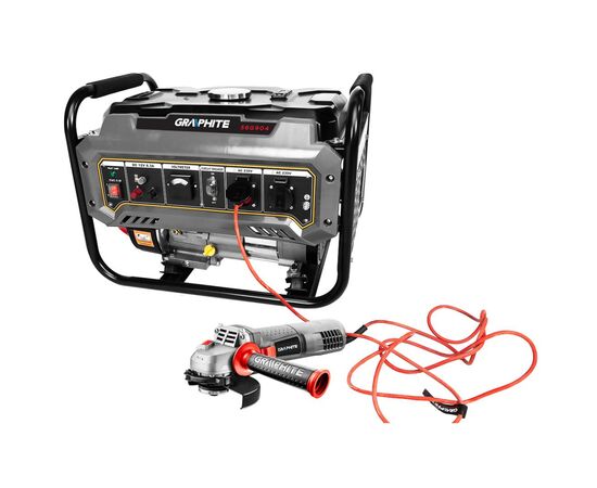 Генератор Graphite 230V (1 фаза), 2/2.2kW, ручной старт, AVR, 40кг (58G904), изображение 7 Генератор Graphite 230V (1 фаза), 2/2.2kW, ручной старт, AVR, 40кг (58G904), изображение 7